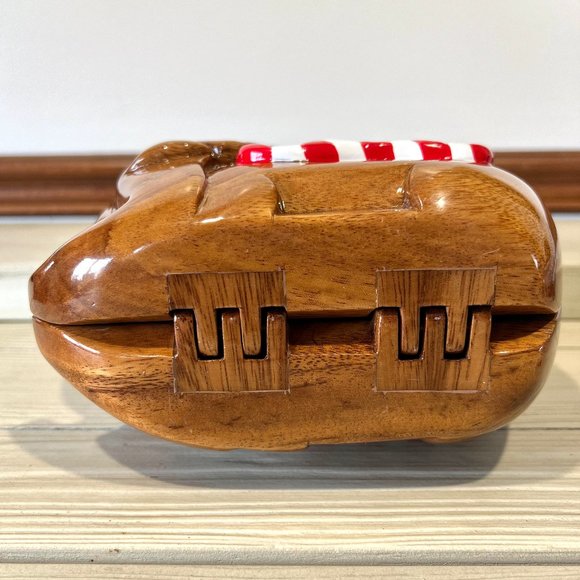 Timmy Woods Patriotic Elephant Carved Wood Crossbody - Picture 6 of 8